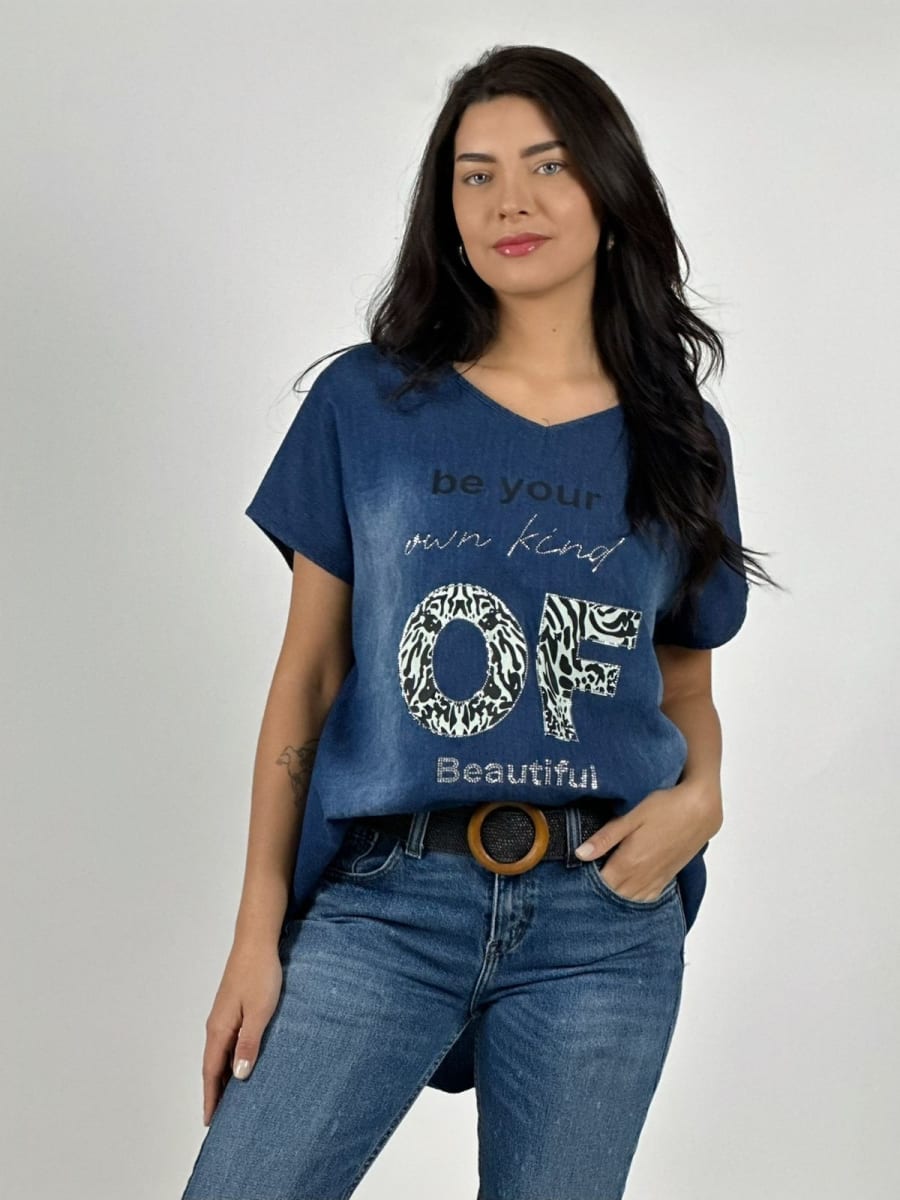 Polera Mezclilla ¡OF! BEAUTIFUL A2-561