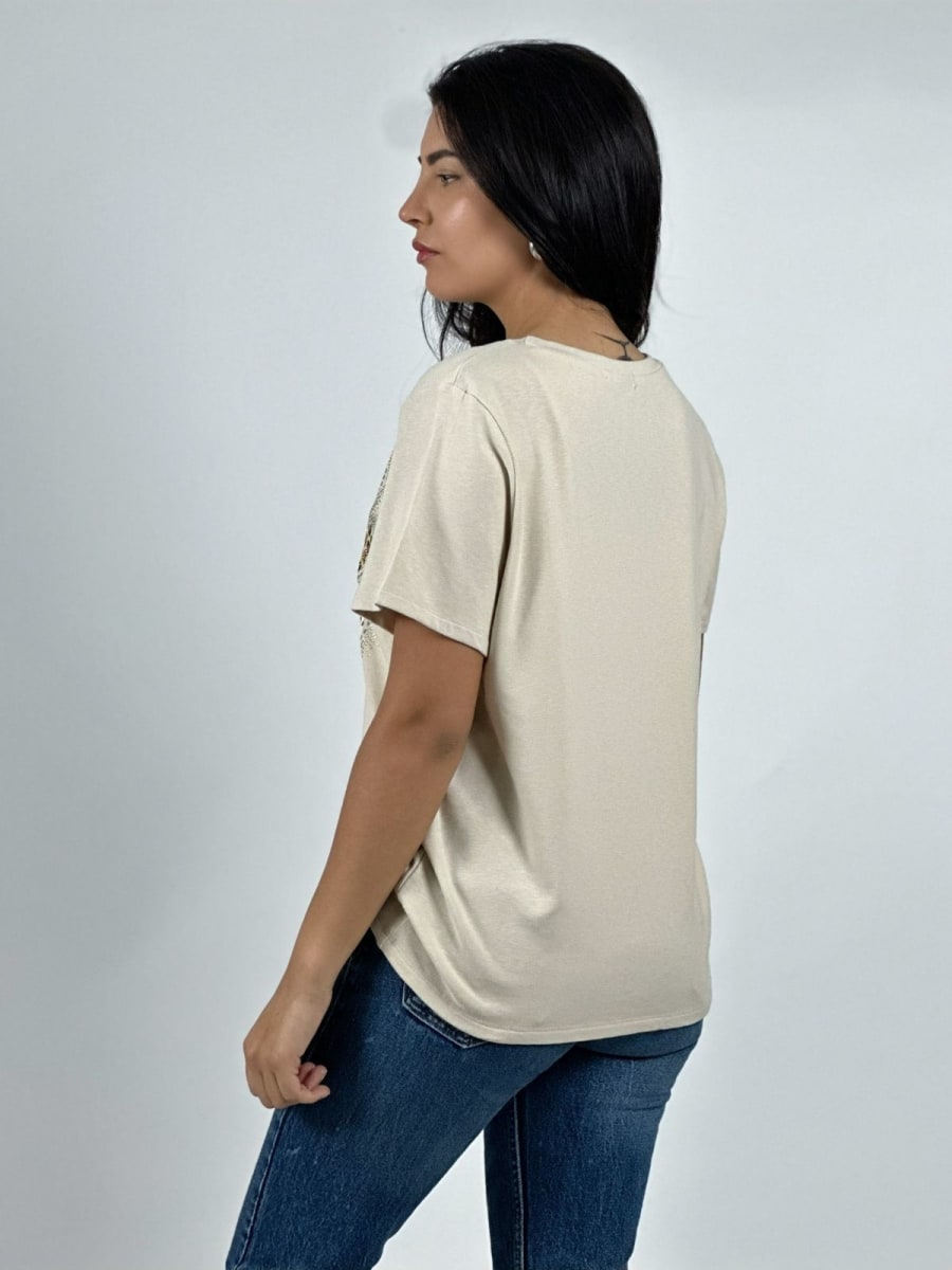 Polera Casual Algodon 9 Corazones Print A2-5812