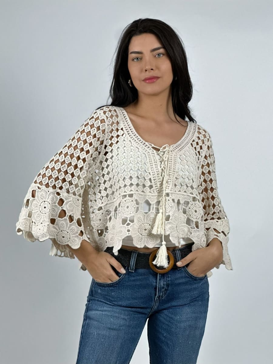 Polera Crochet Amarrada A3-764