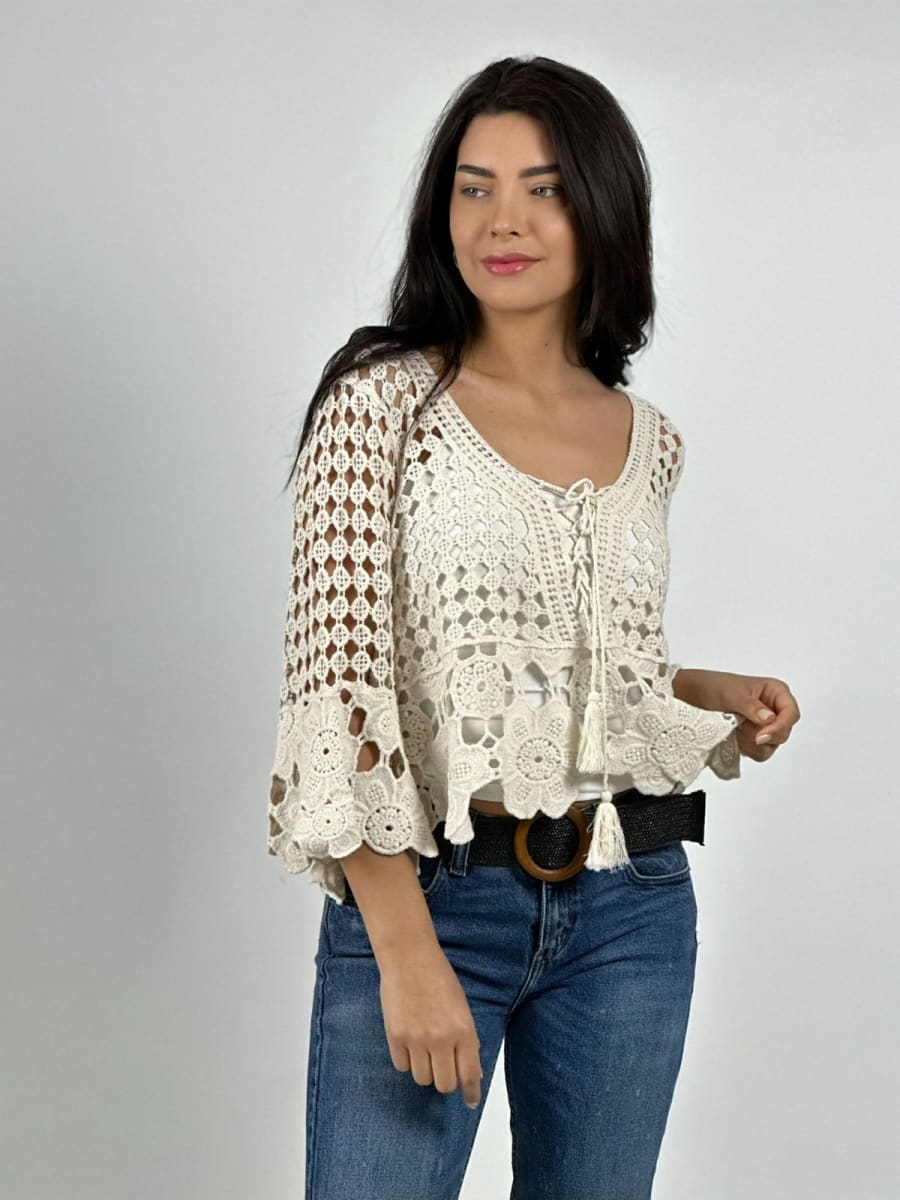 Polera Crochet Amarrada A3-765