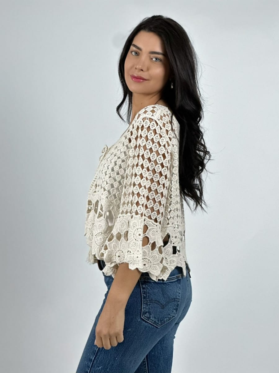 Polera Crochet Amarrada A3-766