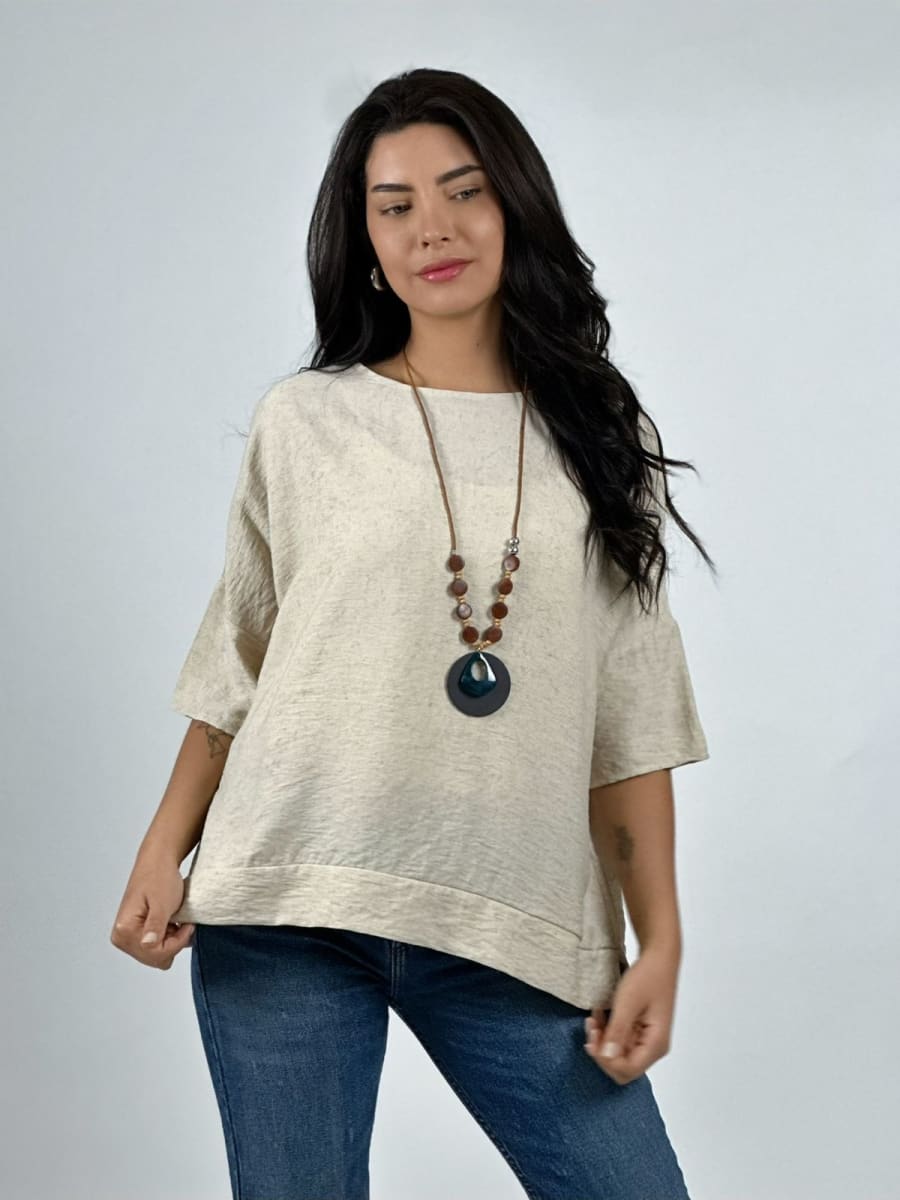 Polera Diseño Italiano con Collar A2-5914