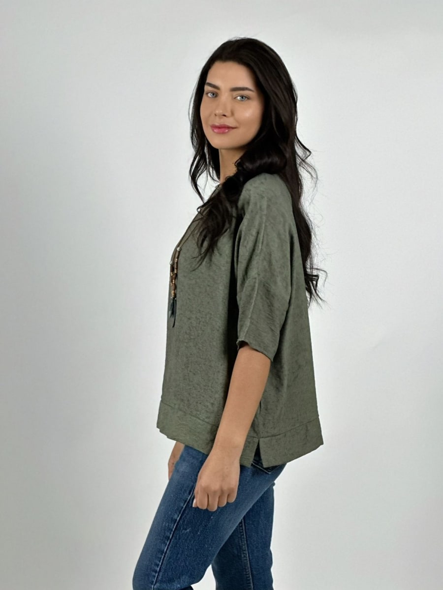 Polera Diseño Italiano con Collar A2-5912