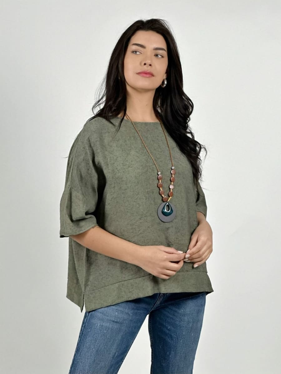 Polera Diseño Italiano con Collar A2-5911