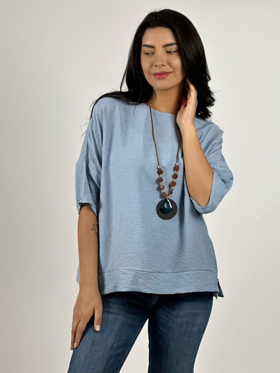 Polera Diseño Italiano con Collar A2-594