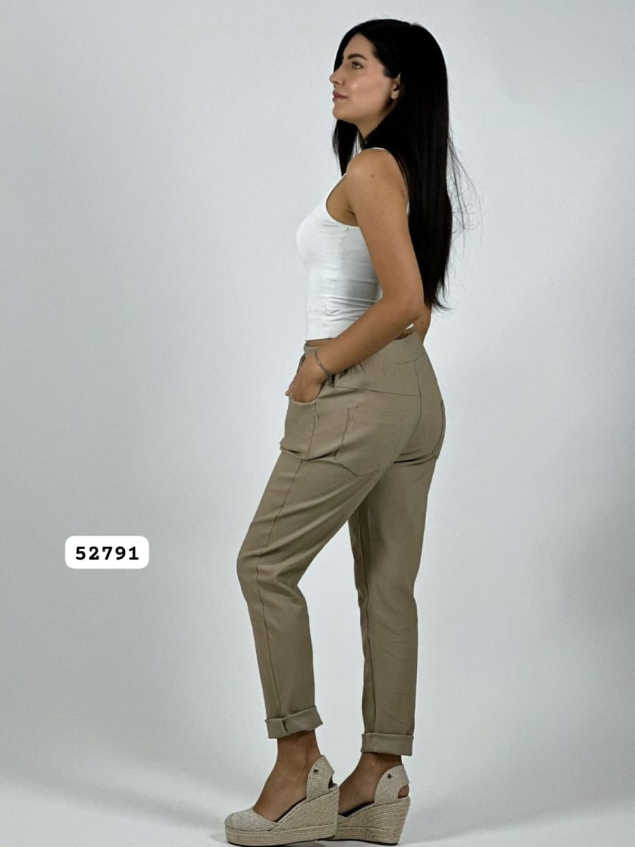 Jogger Elasticado Flores Brillantes A4-923