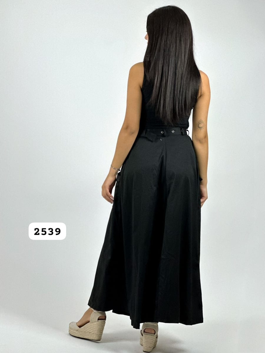 Falda Larga Cey Cinturon y Cierre A4-9016