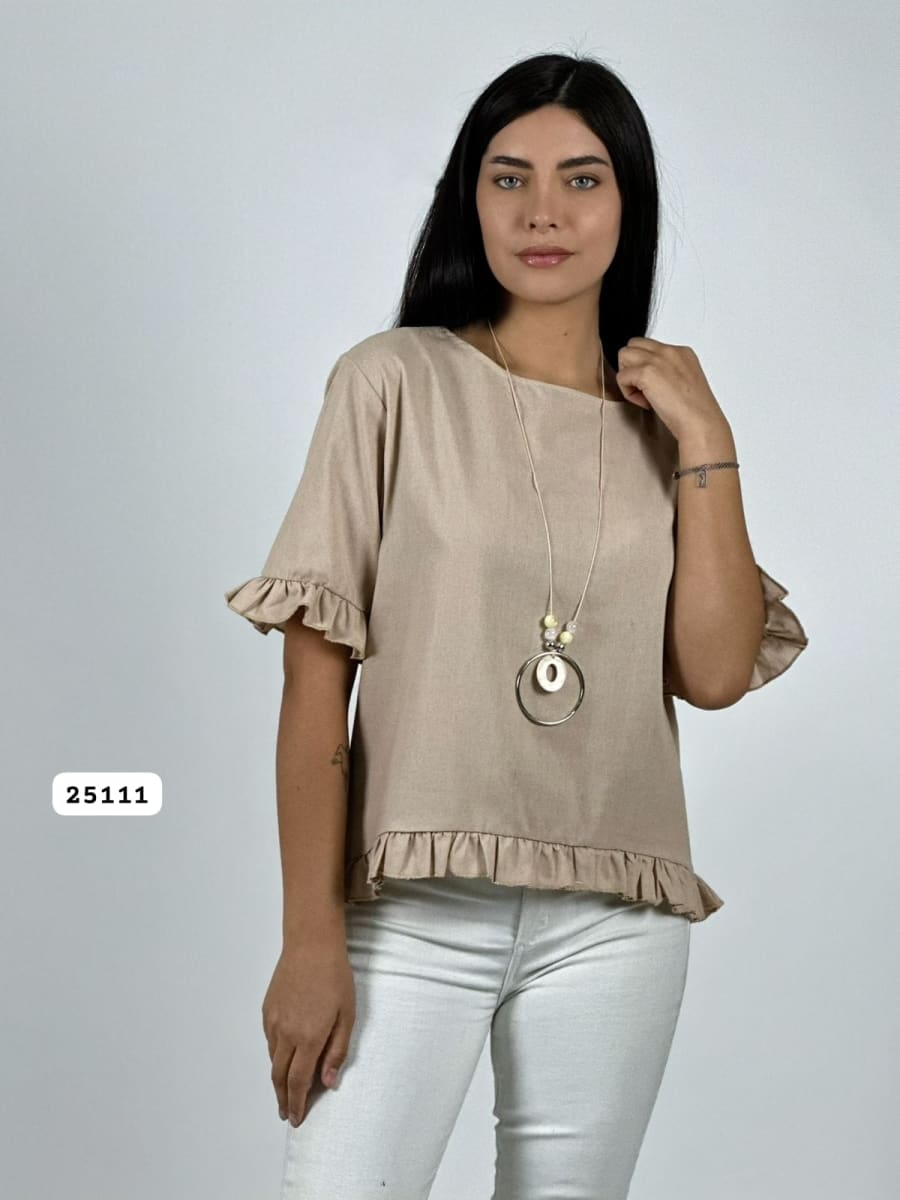 Polera con Collar Terminaciones Faroleos A1-421