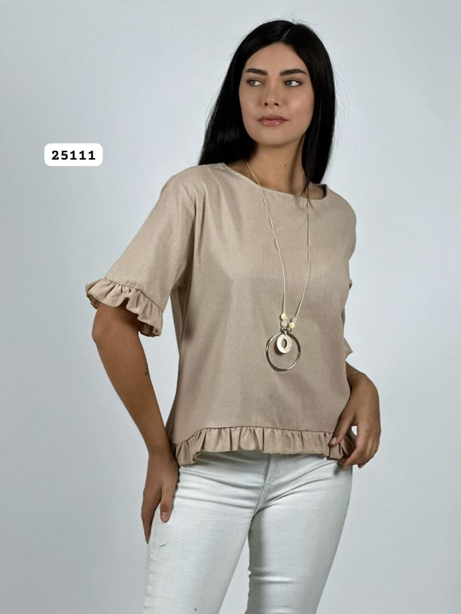 Polera con Collar Terminaciones Faroleos A1-422