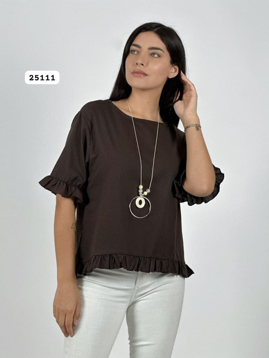 Polera con Collar Terminaciones Faroleos A1-424