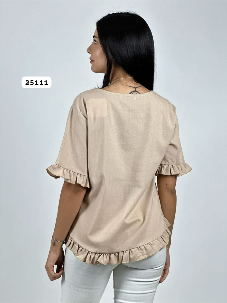 Polera con Collar Terminaciones Faroleos A1-423