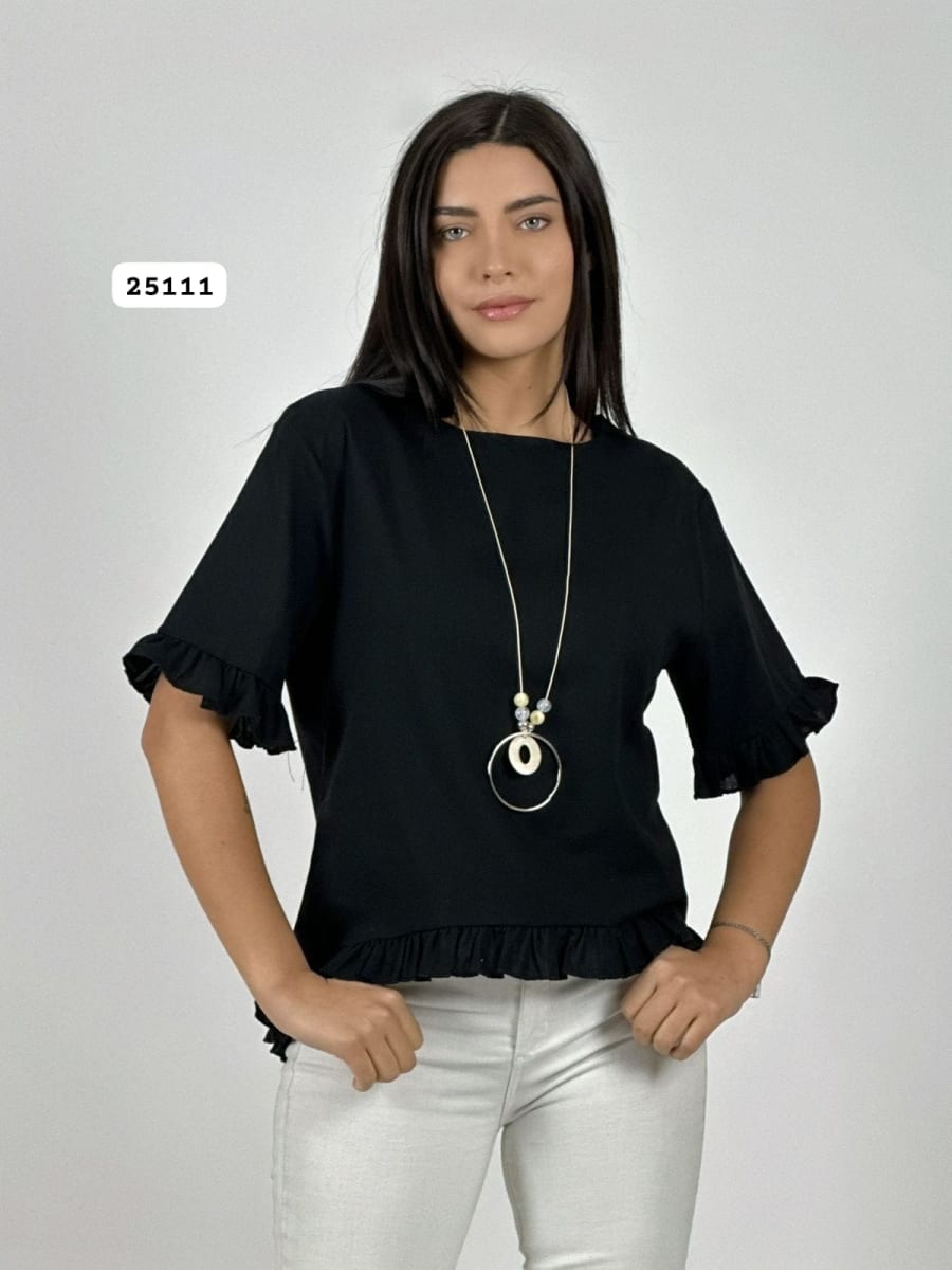 Polera con Collar Terminaciones Faroleos A1-427