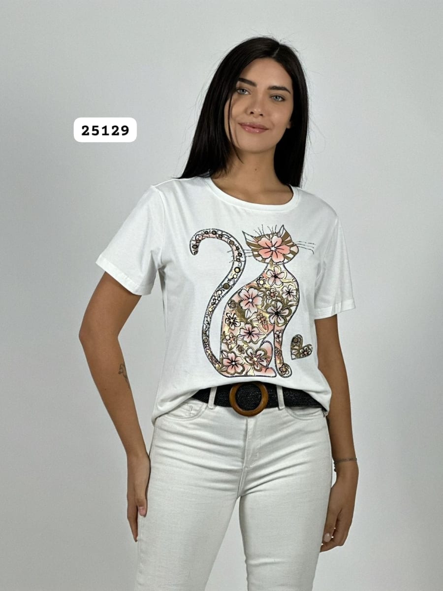 Polera Algodon Gato Boho A1-1810