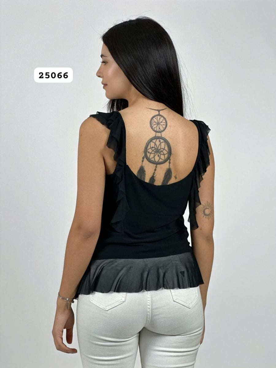 Polero Boho abotonada con Vuelo A4-896