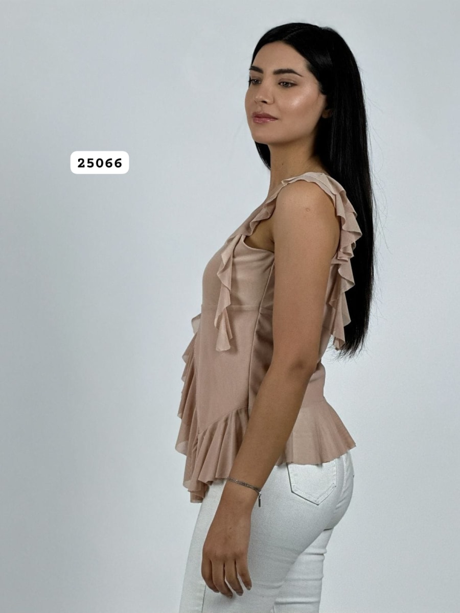 Polero Boho abotonada con Vuelo A4-899