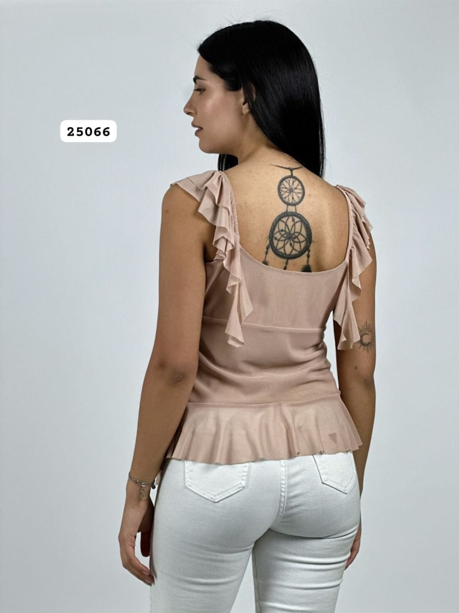 Polero Boho abotonada con Vuelo A4-8910