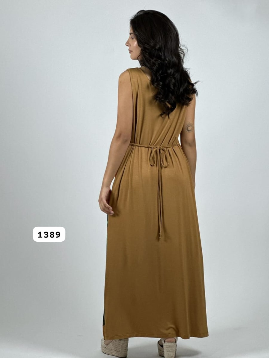 Vestido Cey Sublimado Hojas A3-808