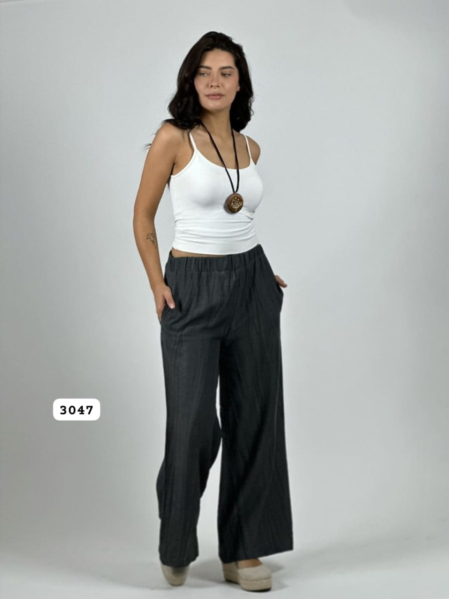 Palazzo Crepe Pretina Elasticada A1-73