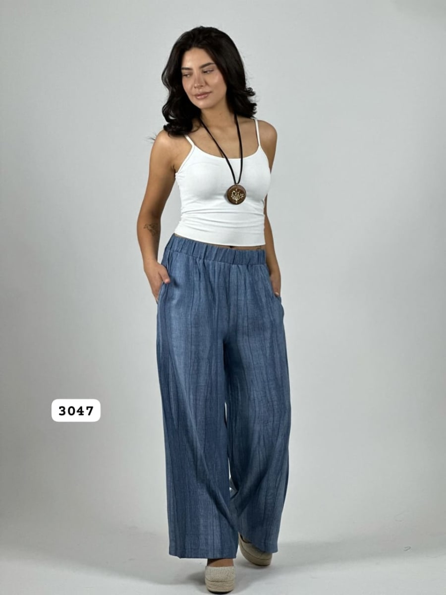 Palazzo Crepe Pretina Elasticada A1-75