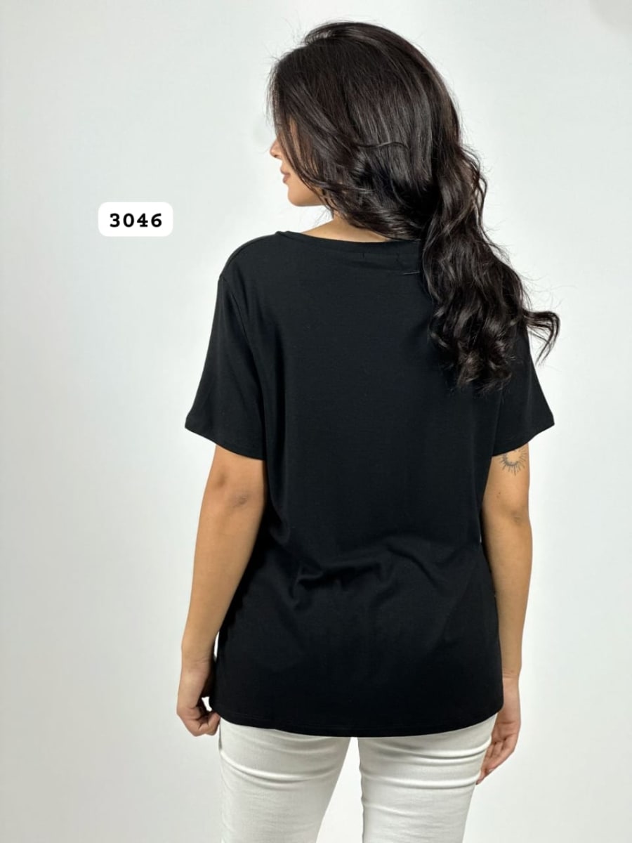 Polera Algodon C-5 Splash con Brillos A4-936