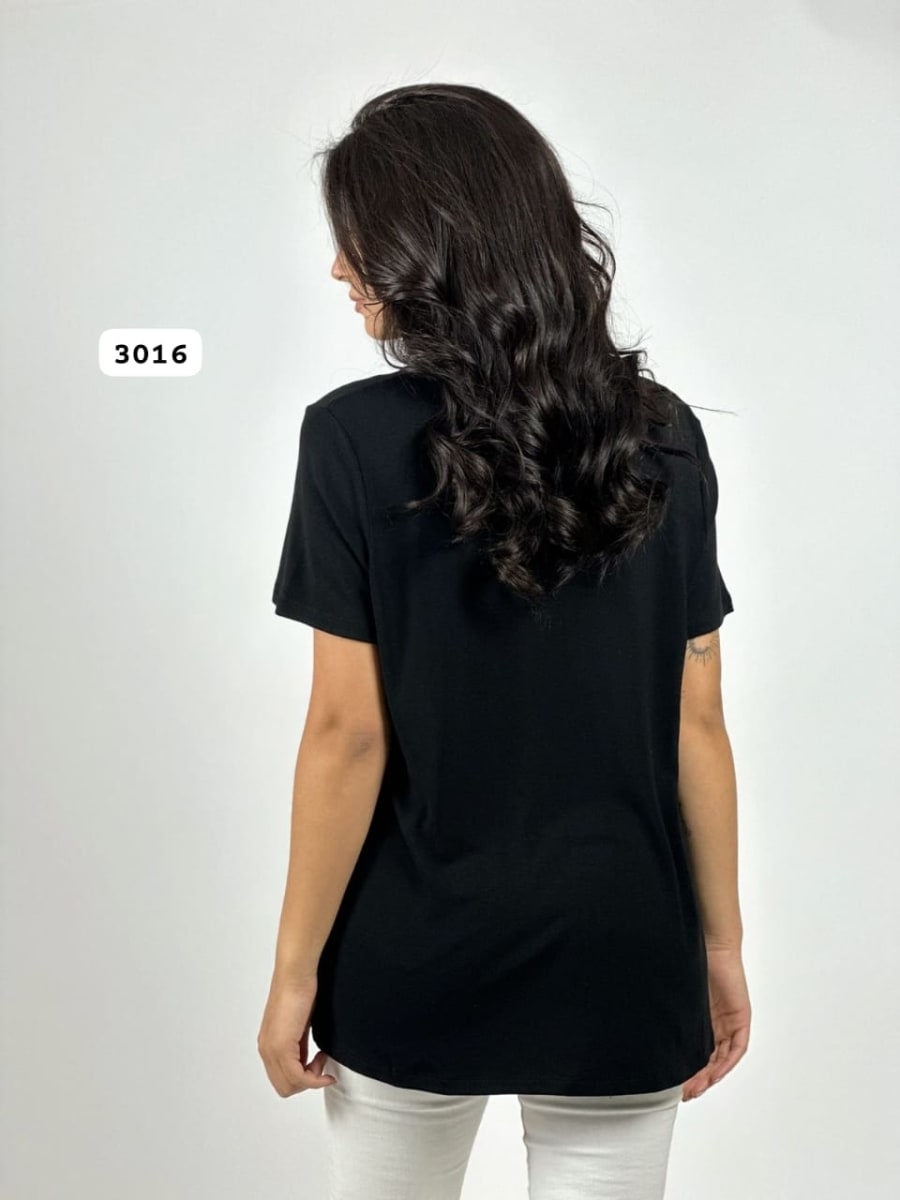 Polera Algodon MICKEY Print/Cebra Con Brillos A1-713