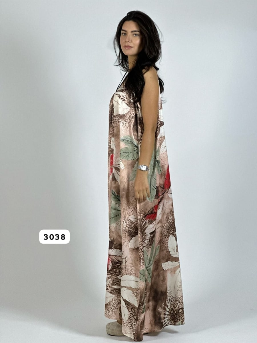 Vestido de Hojas Estampado Hojas A3-727