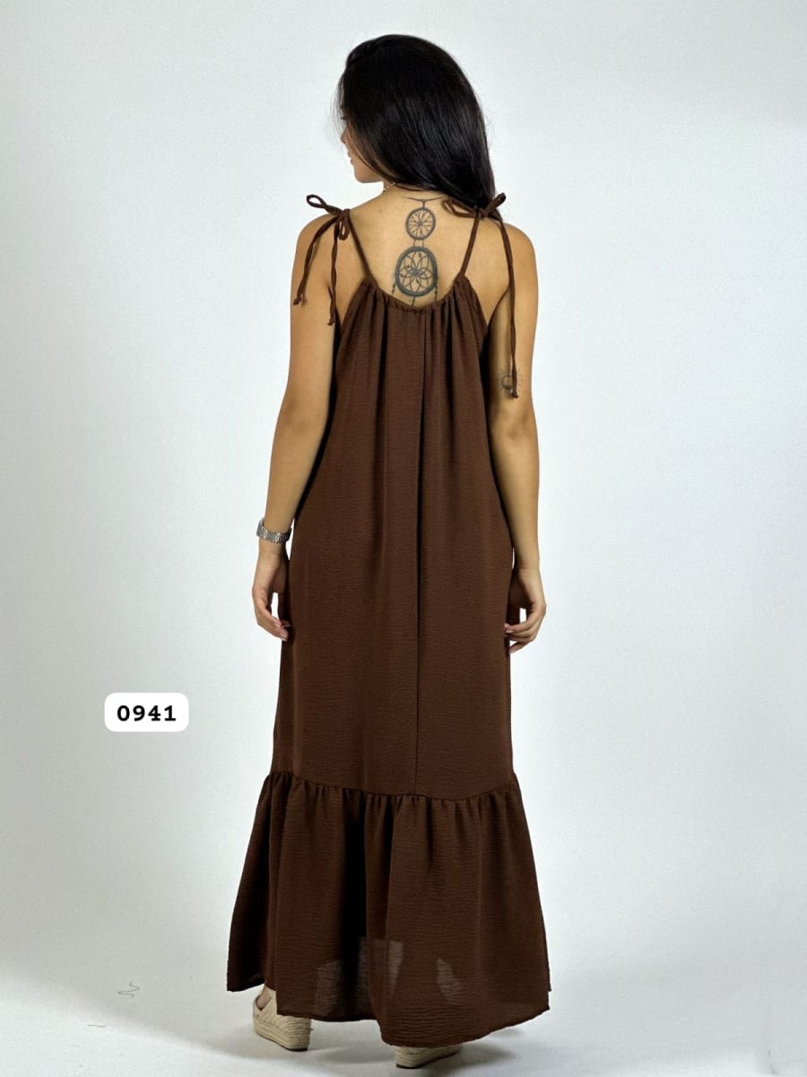 Vestido Cey Casual Amarrado con Vuelo A3-82B10