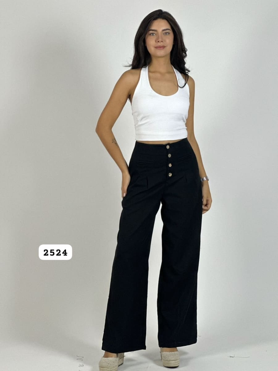 Pantalon Lino Casual Abotonado A1-308