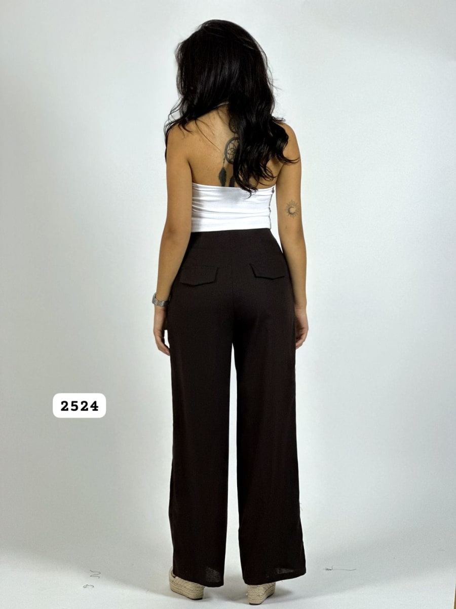 Pantalon Lino Casual Abotonado A1-3016
