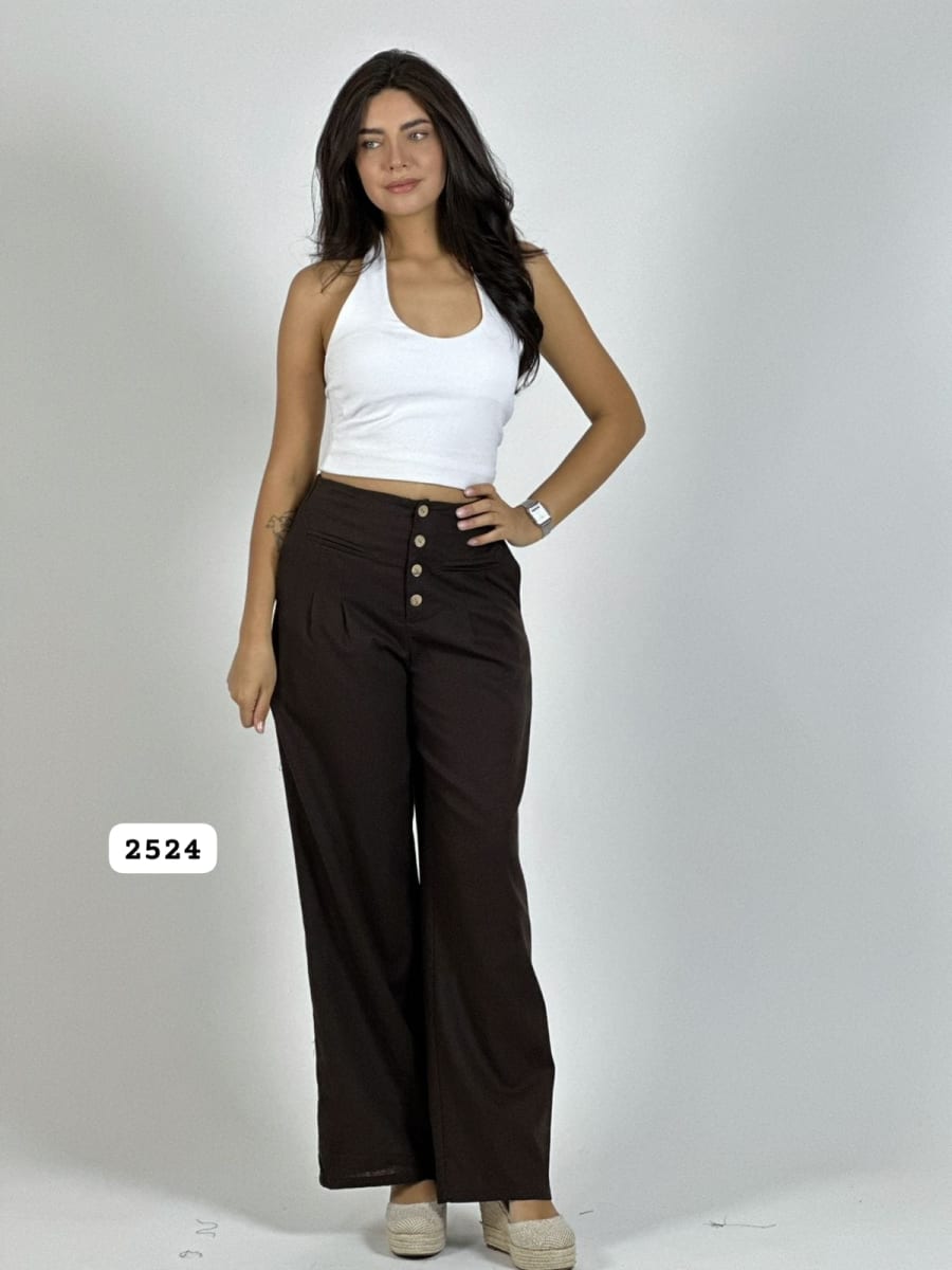Pantalon Lino Casual Abotonado A1-3015