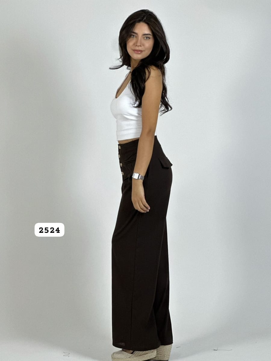 Pantalon Lino Casual Abotonado A1-3017