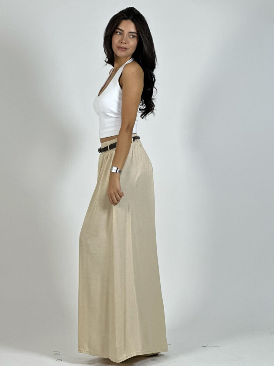 Palazzo Satinado con Cinturon A3-783