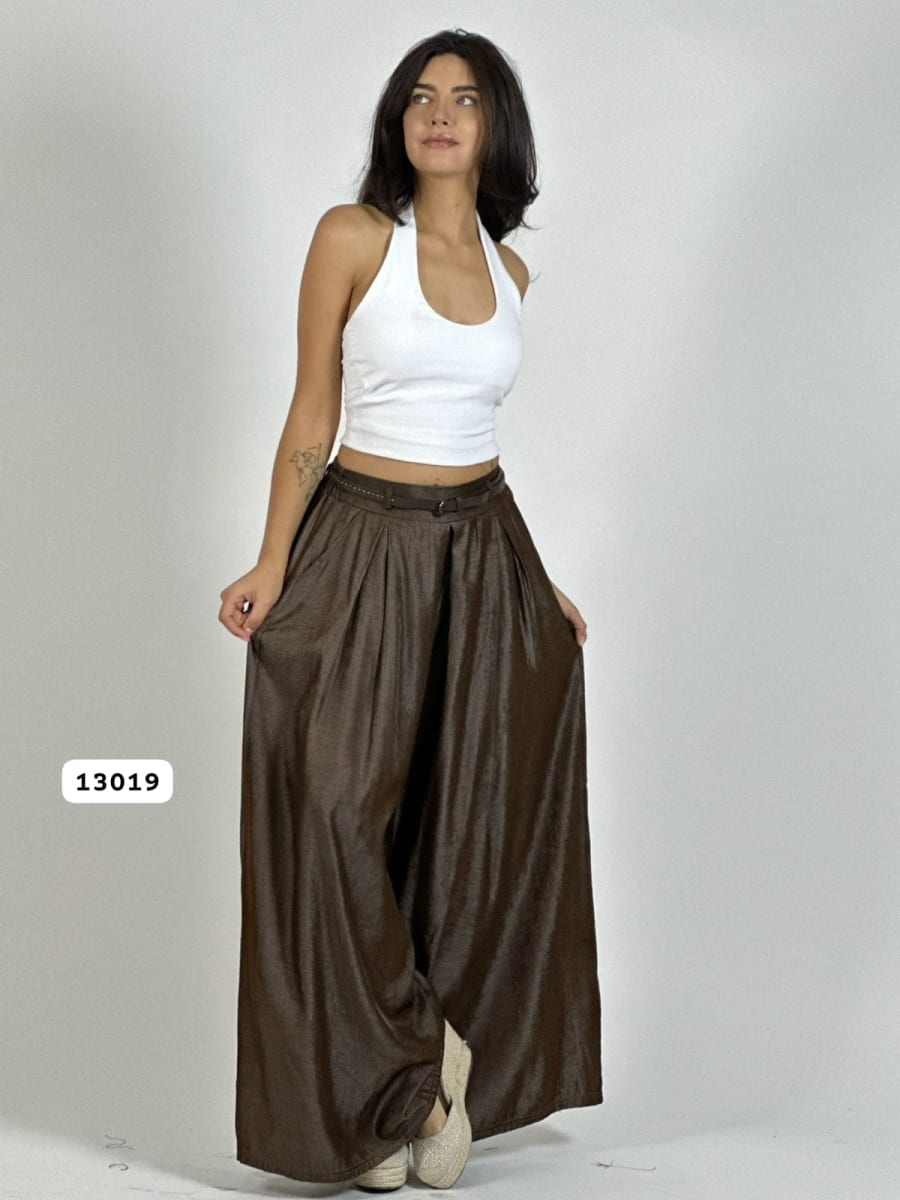 Palazzo Satinado con Cinturon A3-785