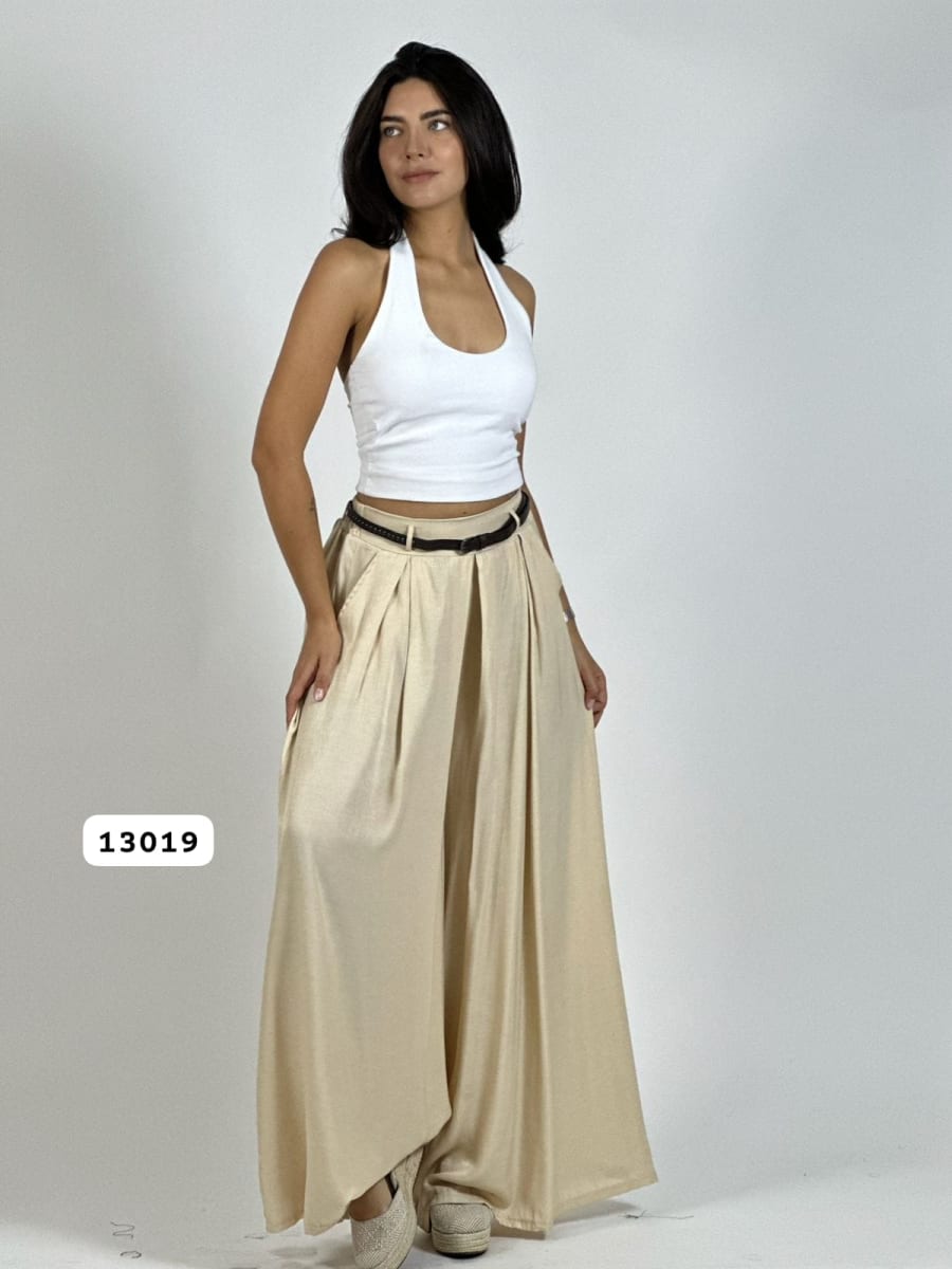 Palazzo Satinado con Cinturon A3-781