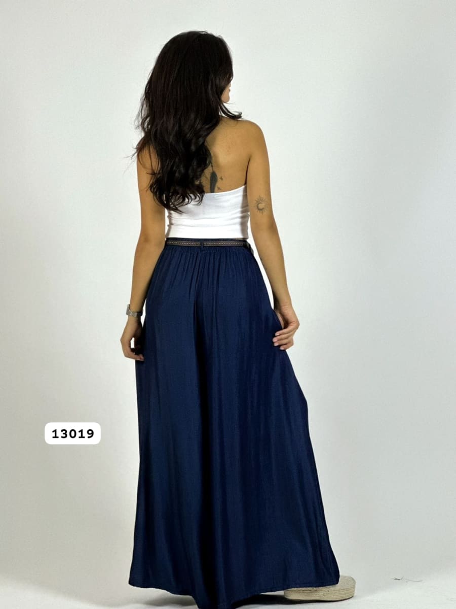 Palazzo Satinado con Cinturon A3-789