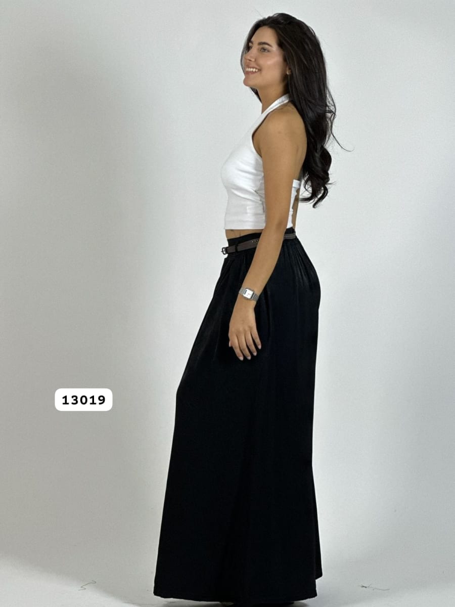 Palazzo Satinado con Cinturon A3-7812