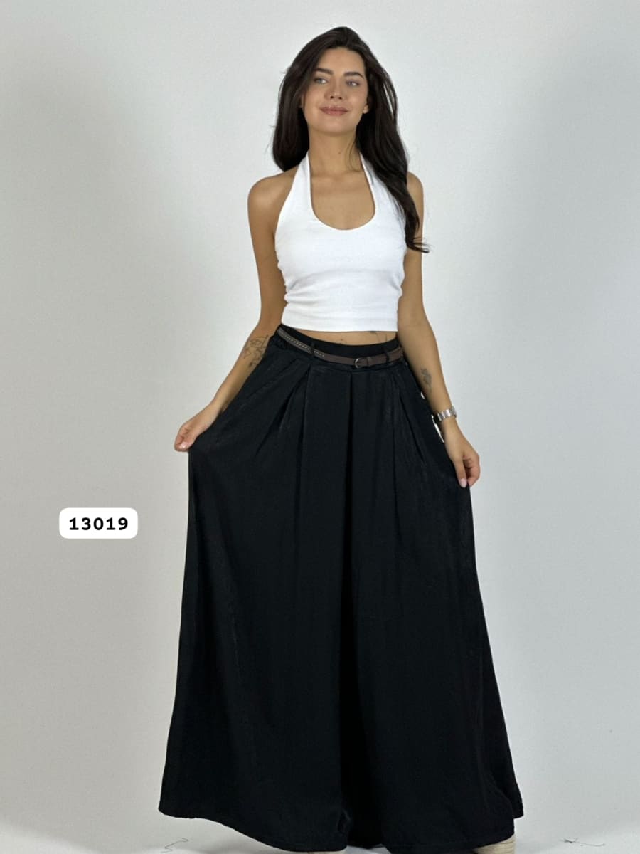 Palazzo Satinado con Cinturon A3-7810