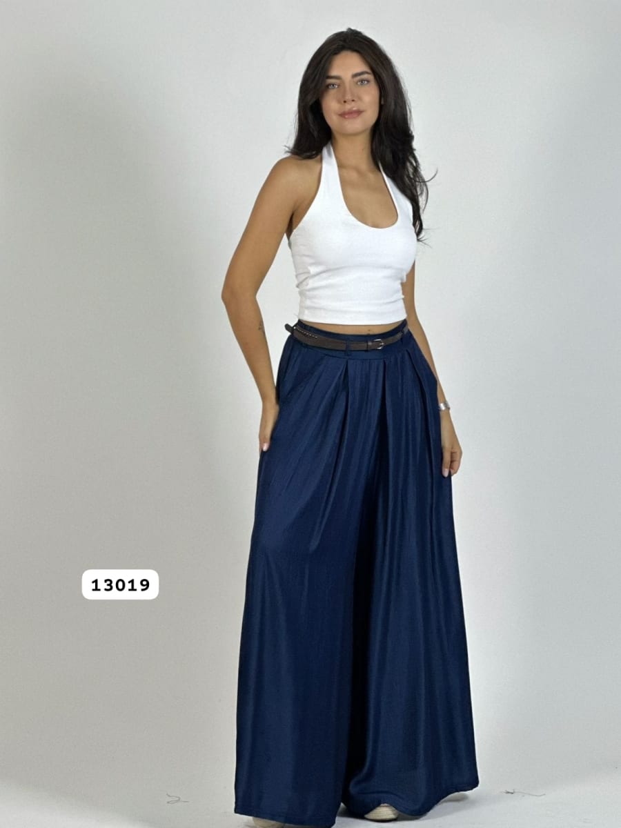 Palazzo Satinado con Cinturon A3-788