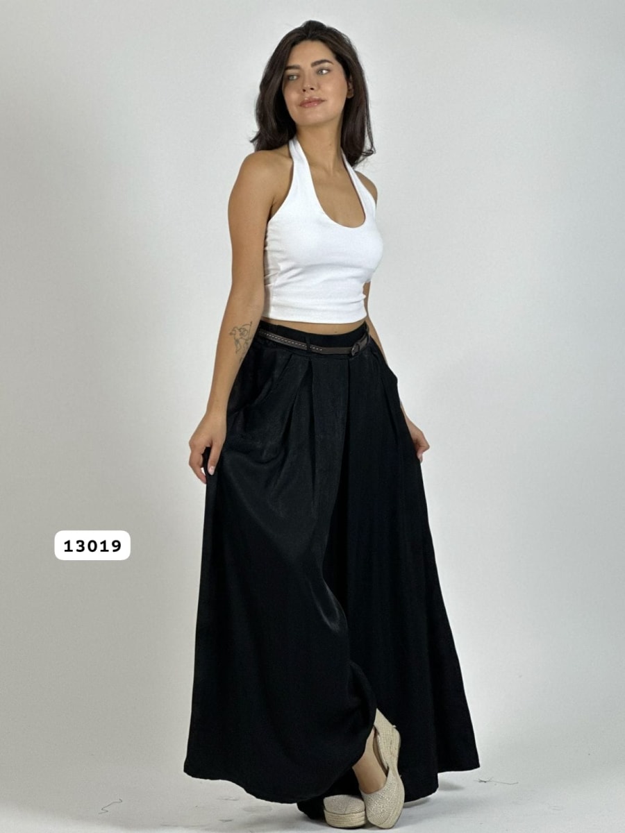 Palazzo Satinado con Cinturon A3-7811