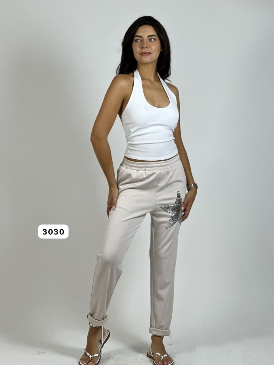 Jogger Algodon Con Estrella Brillante A3-693