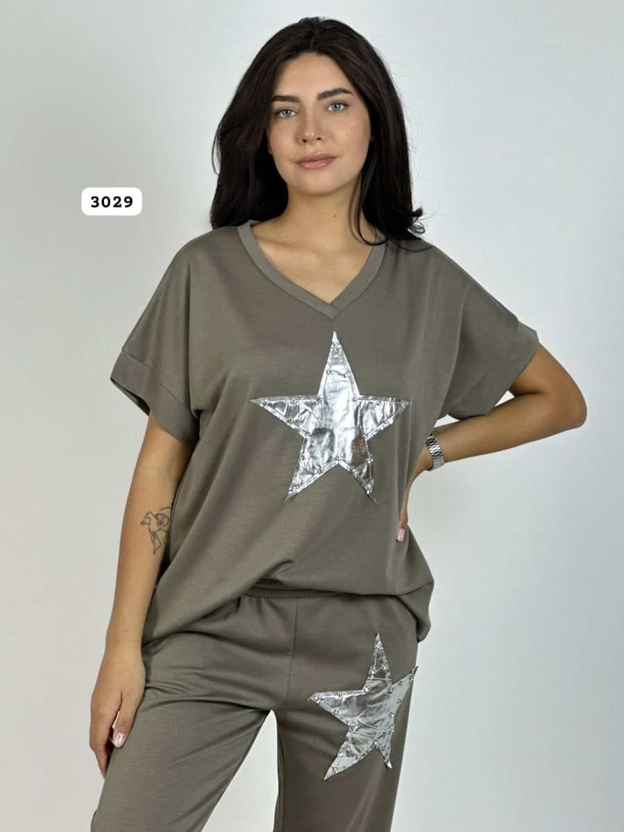 Polera de Algodón Con Estrella A3-696