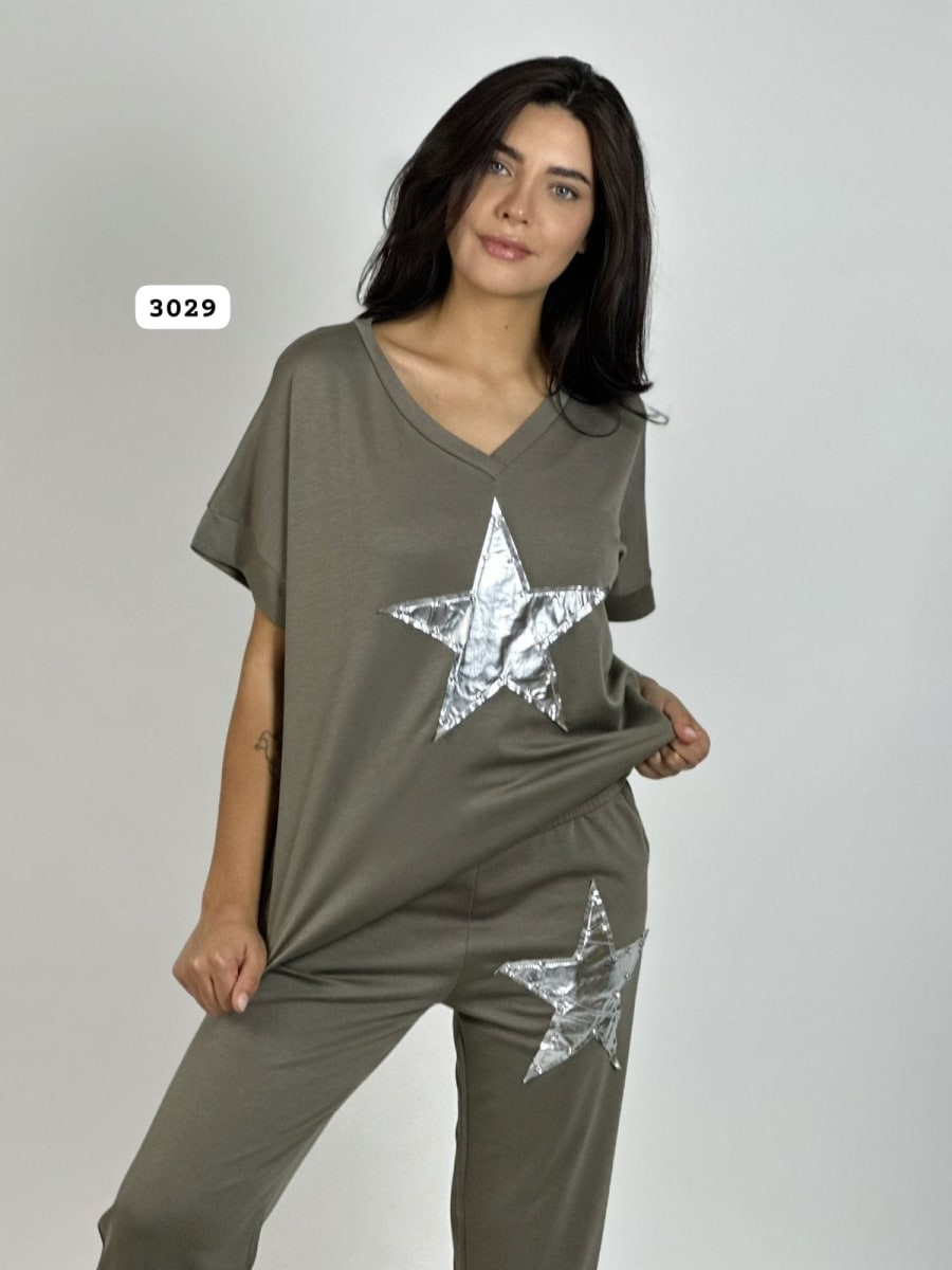 Polera de Algodón Con Estrella A3-697