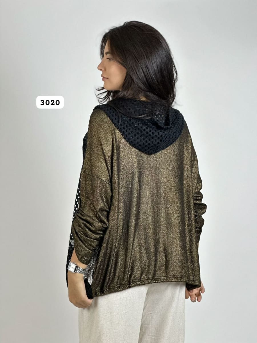 Poleron de Hilo Tejido Con Estrellas Brillantes A3-6612