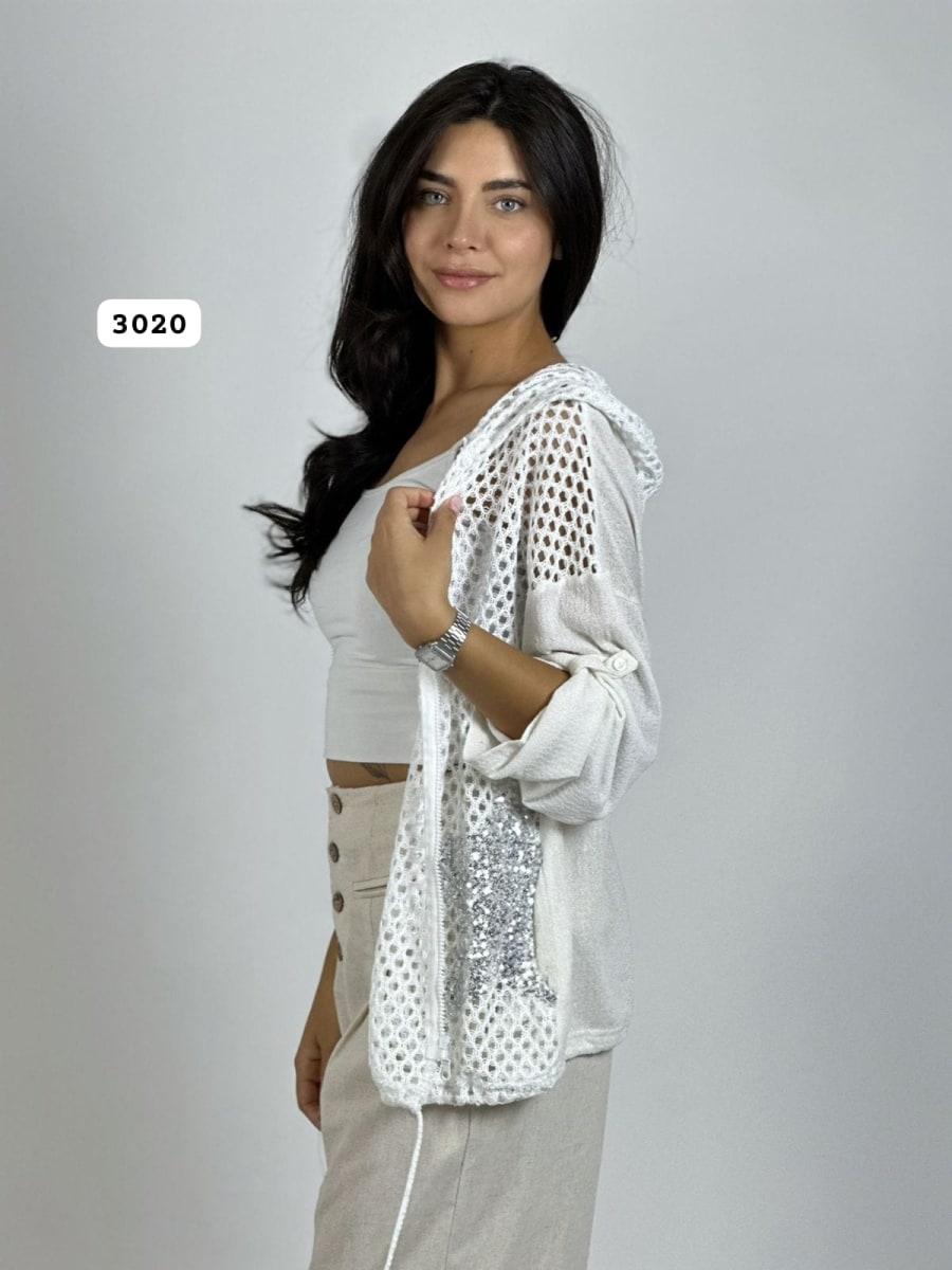 Poleron de Hilo Tejido Con Estrellas Brillantes A3-668