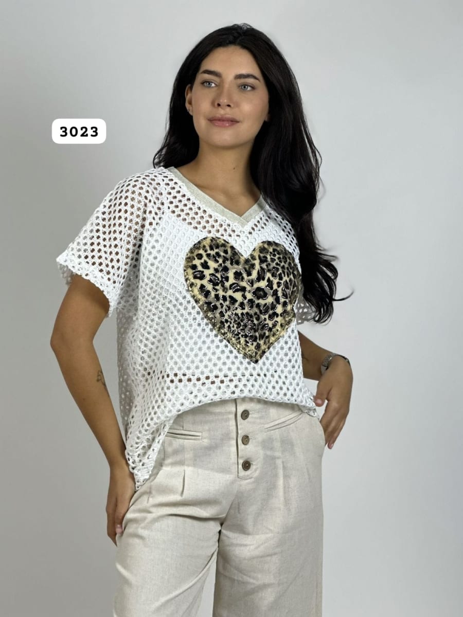 Polera Holo Corazon Print A1-172