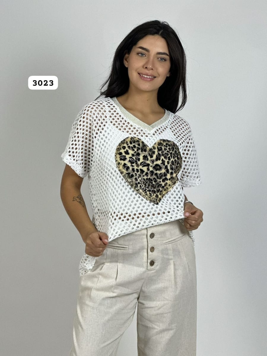 Polera Holo Corazon Print A1-171