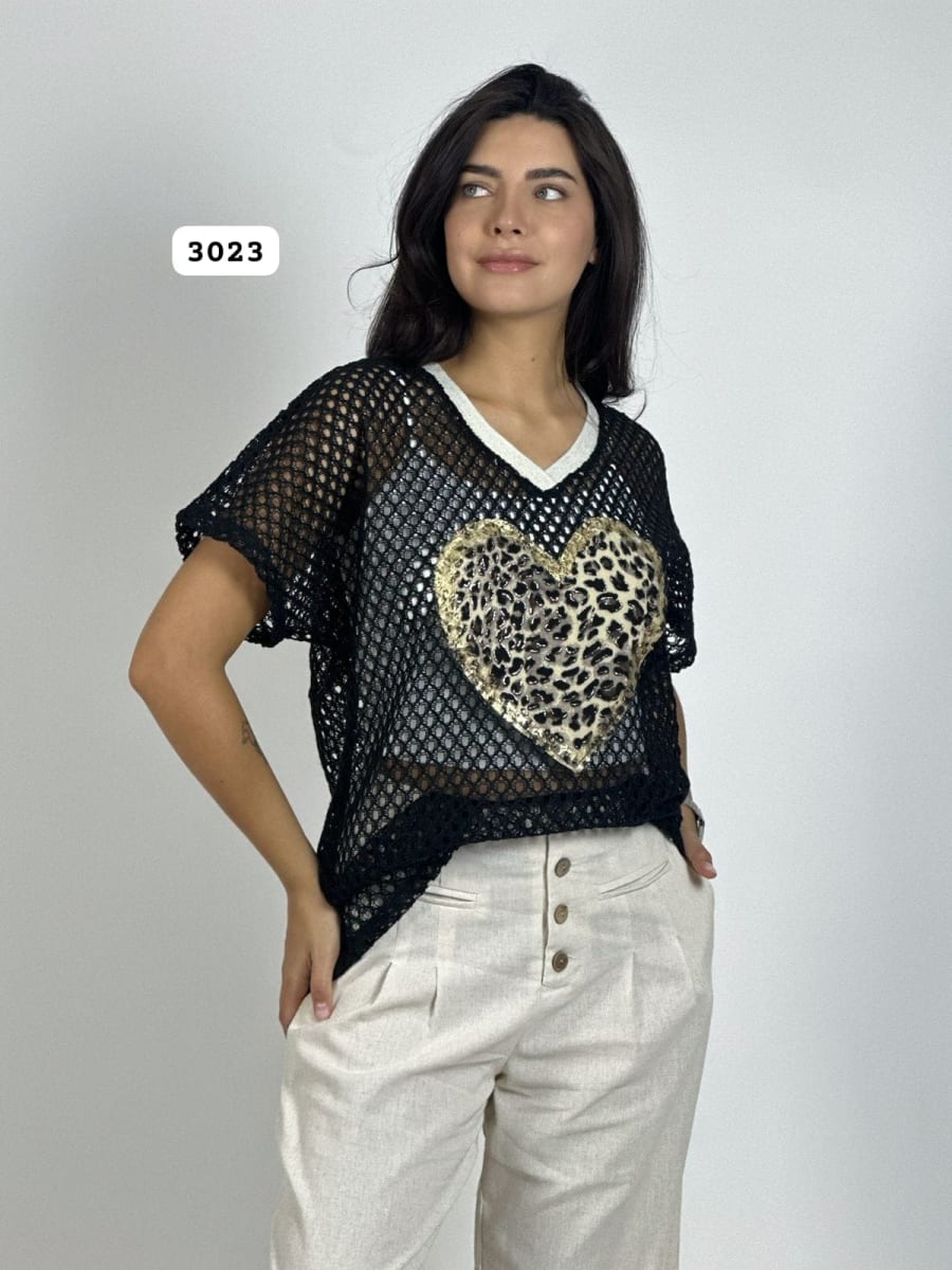 Polera Holo Corazon Print A1-173