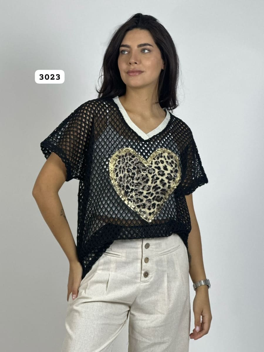 Polera Holo Corazon Print A1-175