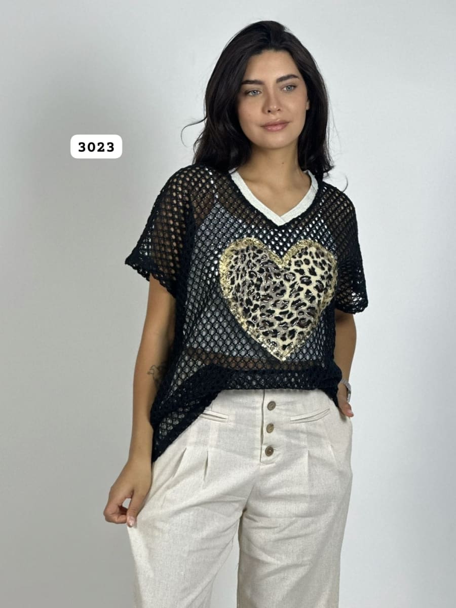 Polera Holo Corazon Print A1-174