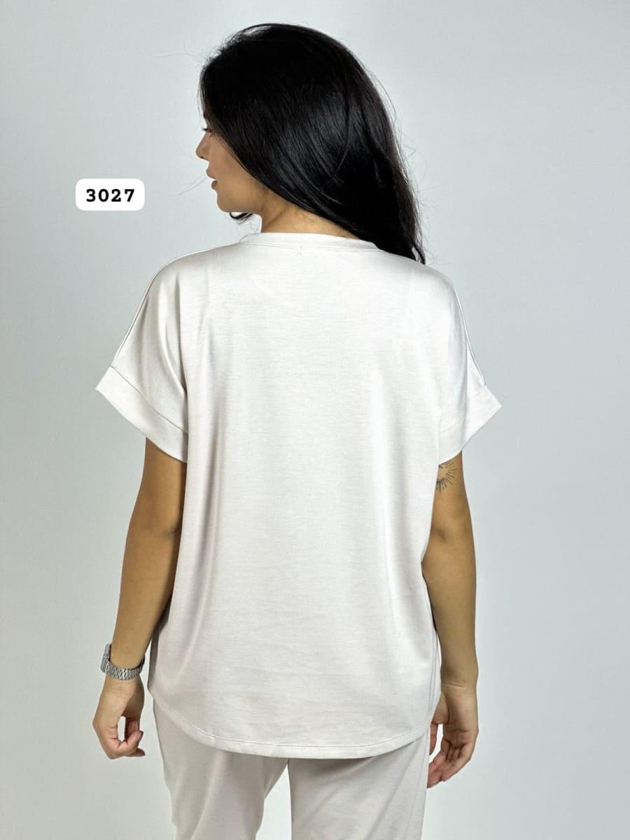 Polera de Algodón Con Flor A3-694